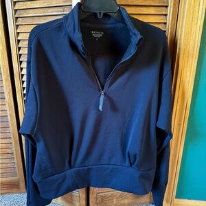 Athleta Women’s Black Fleece Quarter Zip NWOT